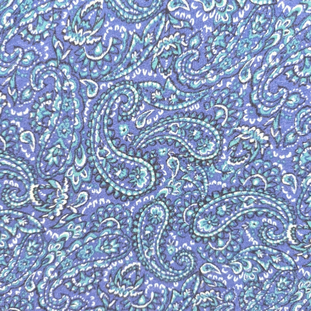 J. Jill Wearever Paisley Tunic Top XL Tall Blue Teal V-Neck 3/4 Sleeve Stretch - Picture 6 of 12